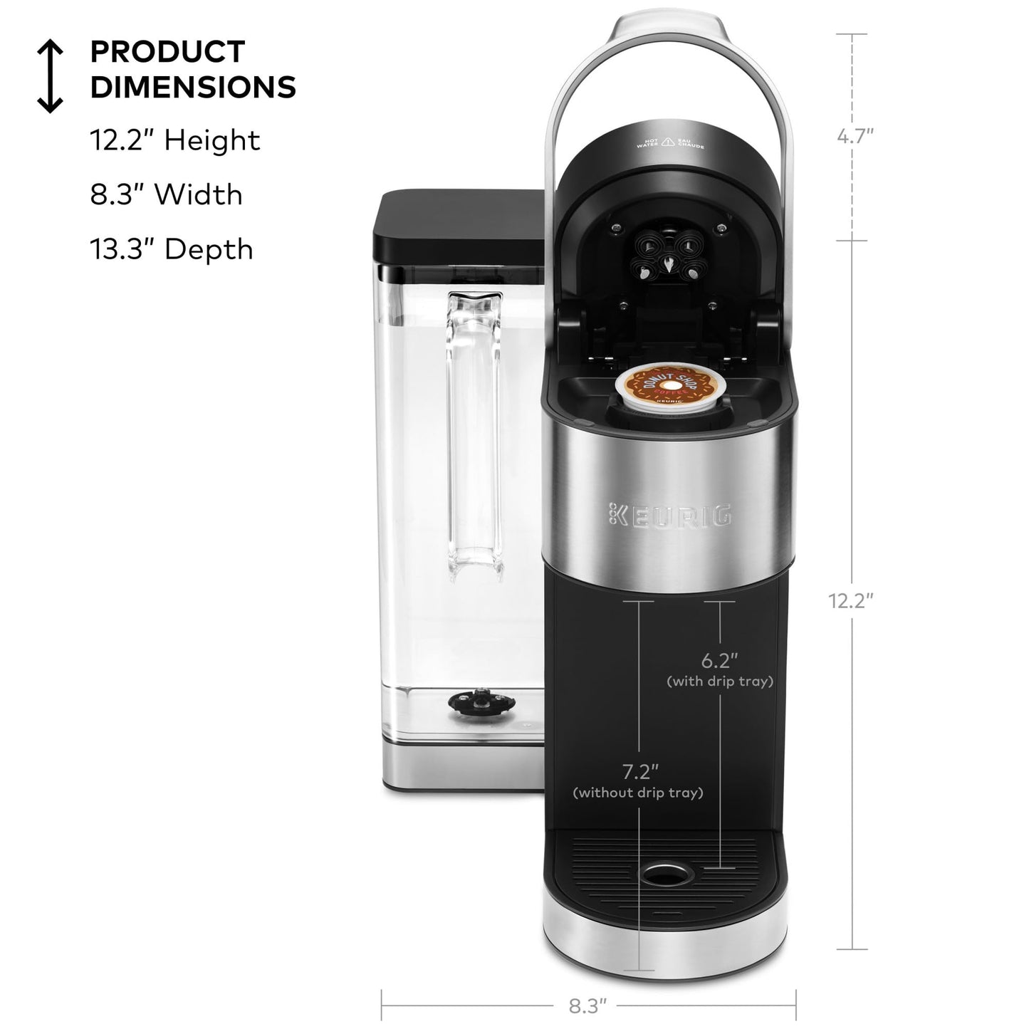 Keurig K-Supreme Plus Single Serve K-Cup Pod Coffee Maker, MultiStream Technology, Customizable Strength and Temperature Settings, Programmable, 78oz Removable Reservoir, Stainless Steel