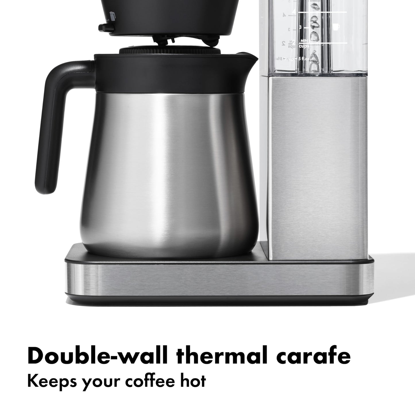 OXO Brew 8 Cup Coffee Maker, Stainless Steel,Black