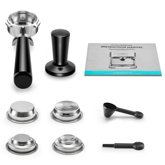 CASABREWS Ultra Espresso Machine with LCD Display, Powerful Milk Frother and Customizable Brewing Temperature, Provides Barista-Level Lattes and Cappuccinos