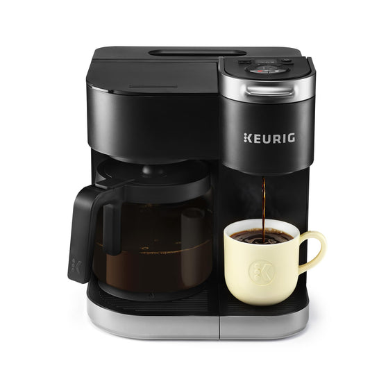 Keurig K-Duo Single Serve K-Cup Pod & Carafe Coffee Maker, with Multiple Brew Sizes, 60oz Removable Reservoir, Programmable Auto Brew Carafe, (Gen 1), Black
