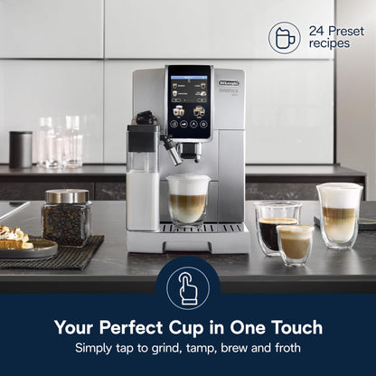 De'Longhi Dinamica Plus Espresso & Coffee Machine, Automatic Milk Frother, 24+ One Touch Recipes, Enjoy Lattes, Cappuccinos, and more, ECAM38085SB